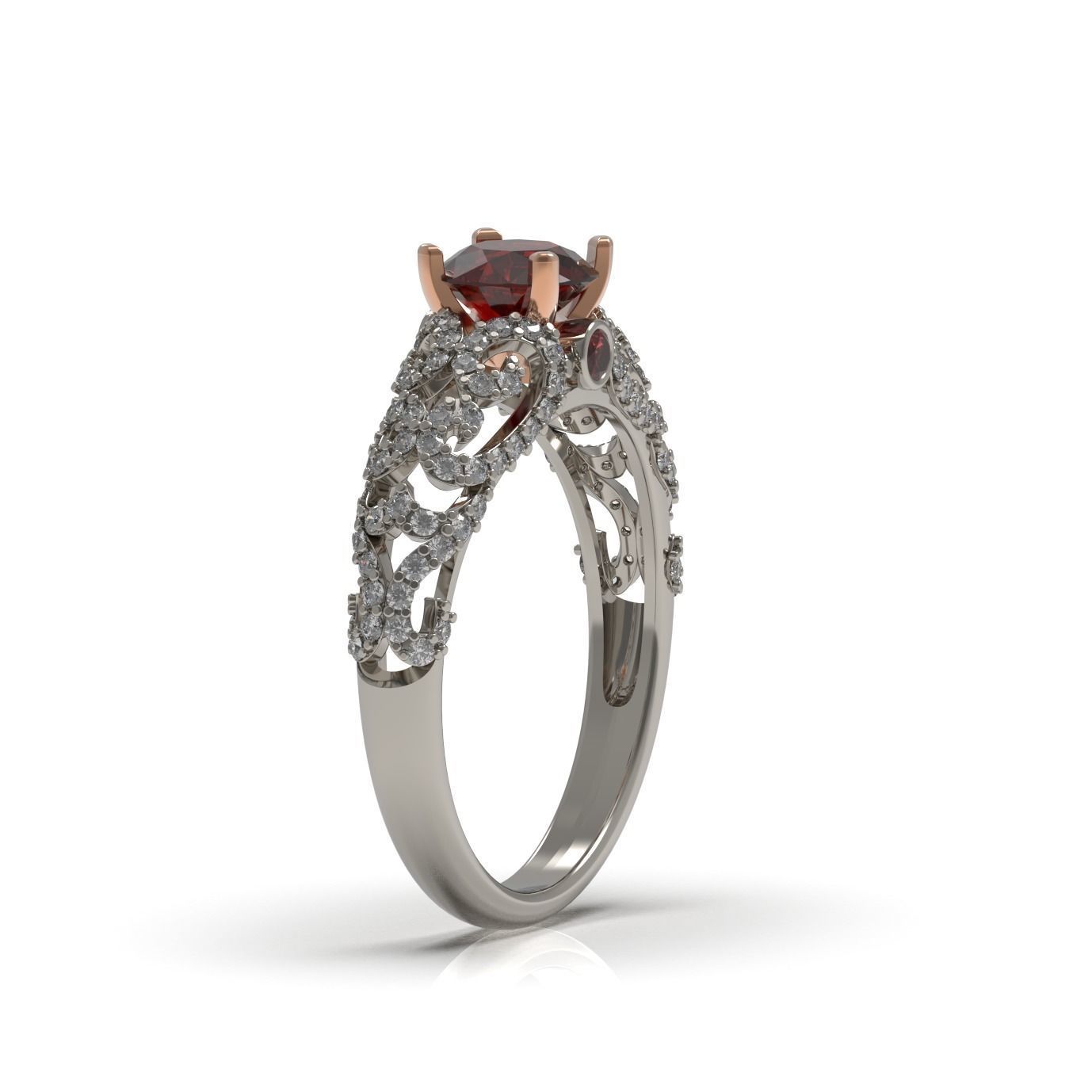 Beauty Ring 025 3D print model_3