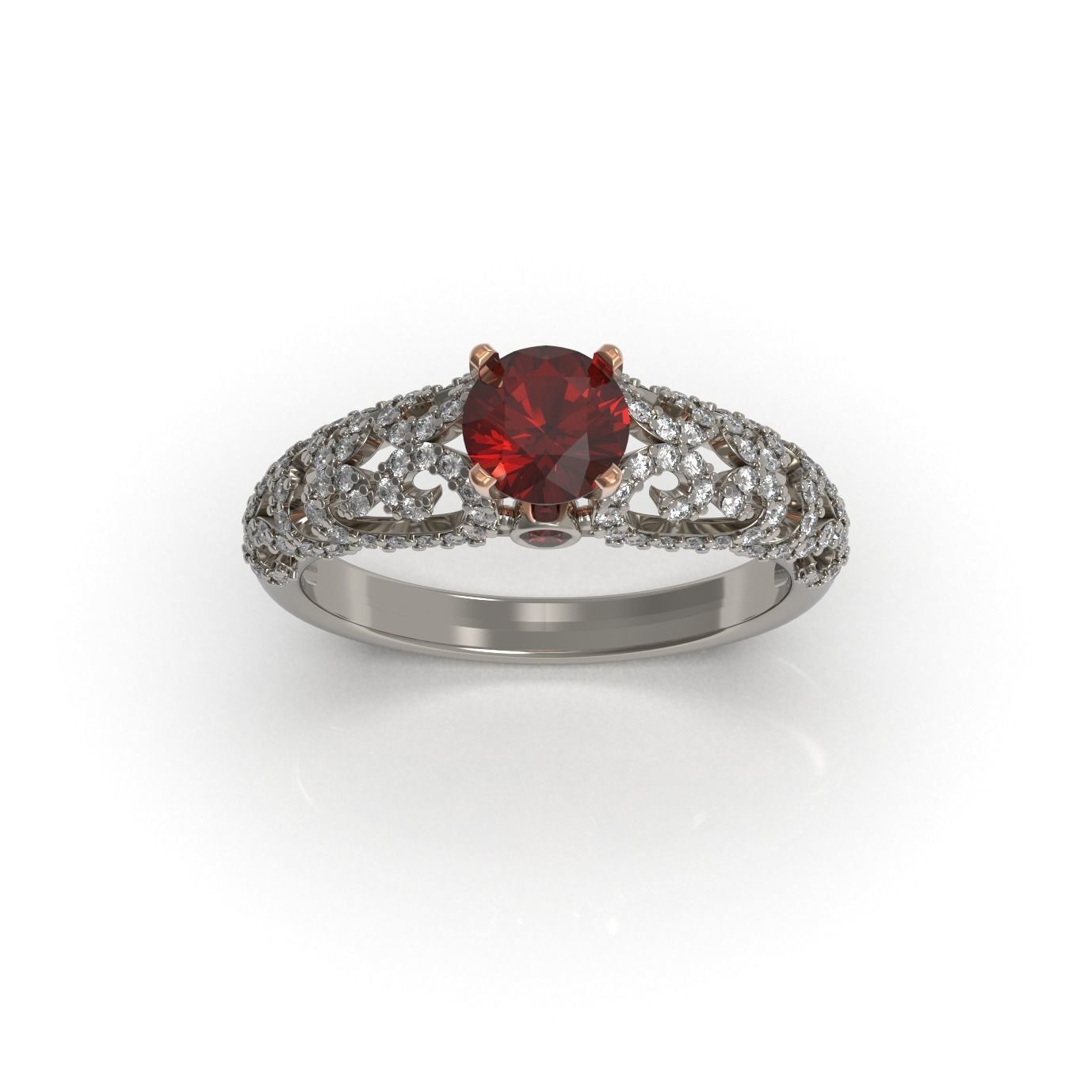 Beauty Ring 025 3D print model_4