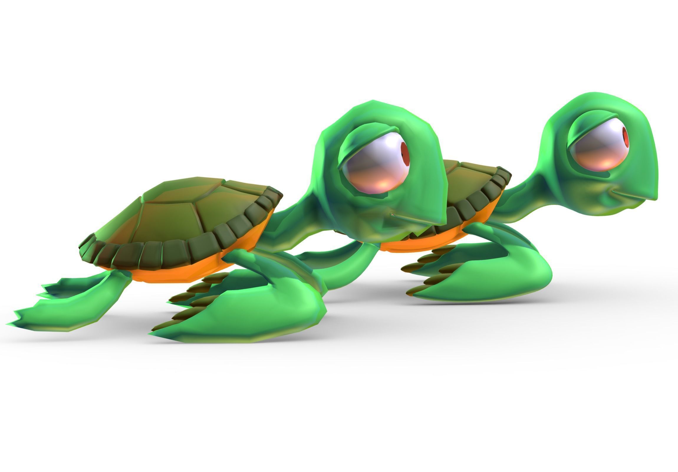 Hi-Poly Subdivision 3D Model Turtle Cartoon 3D model_13