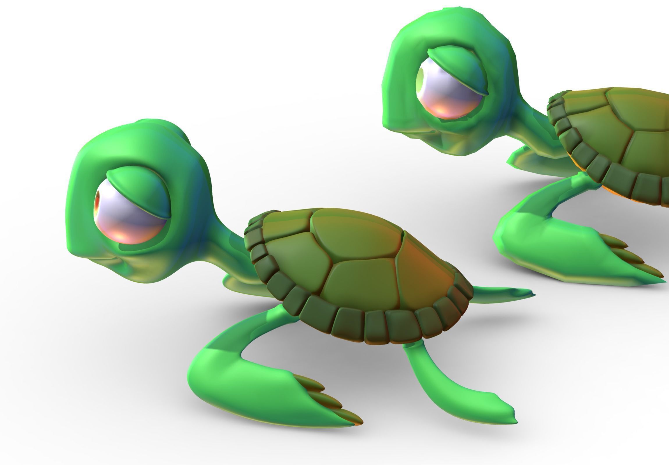 Hi-Poly Subdivision 3D Model Turtle Cartoon 3D model_2