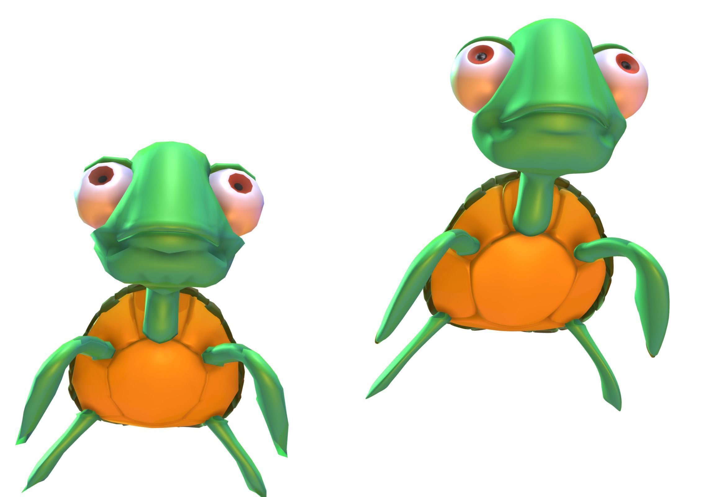Hi-Poly Subdivision 3D Model Turtle Cartoon 3D model_11