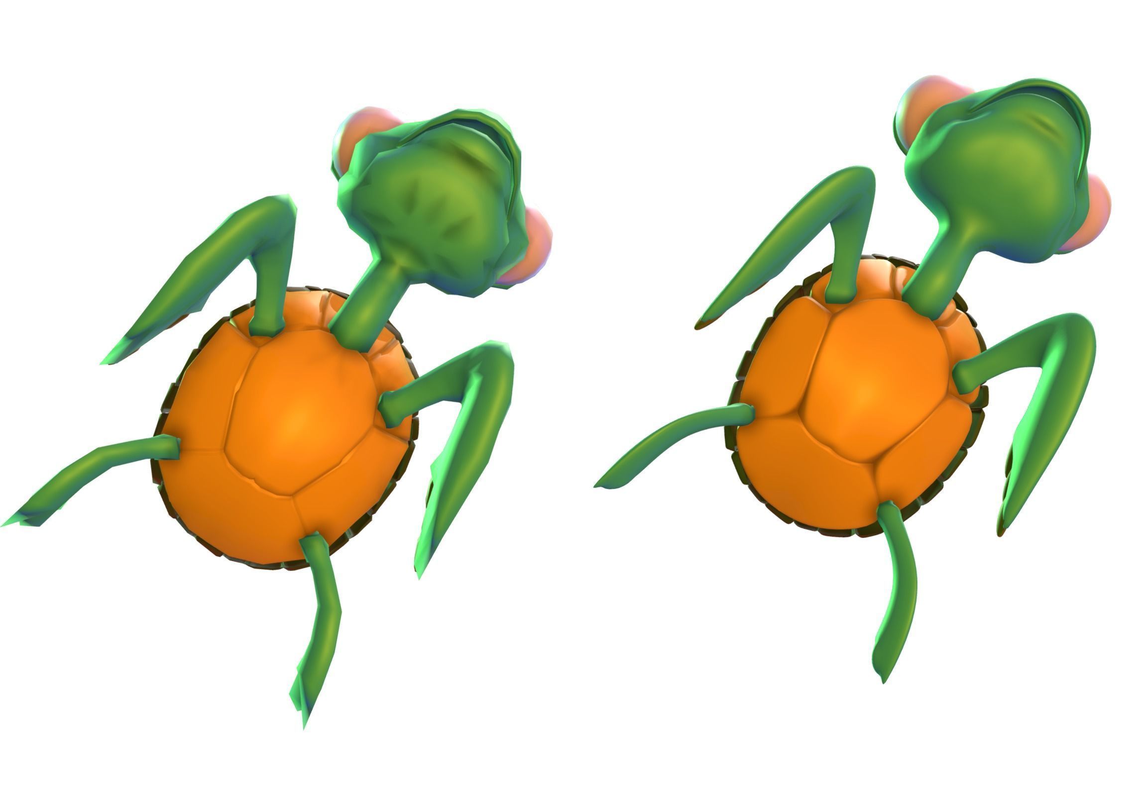 Hi-Poly Subdivision 3D Model Turtle Cartoon 3D model_10