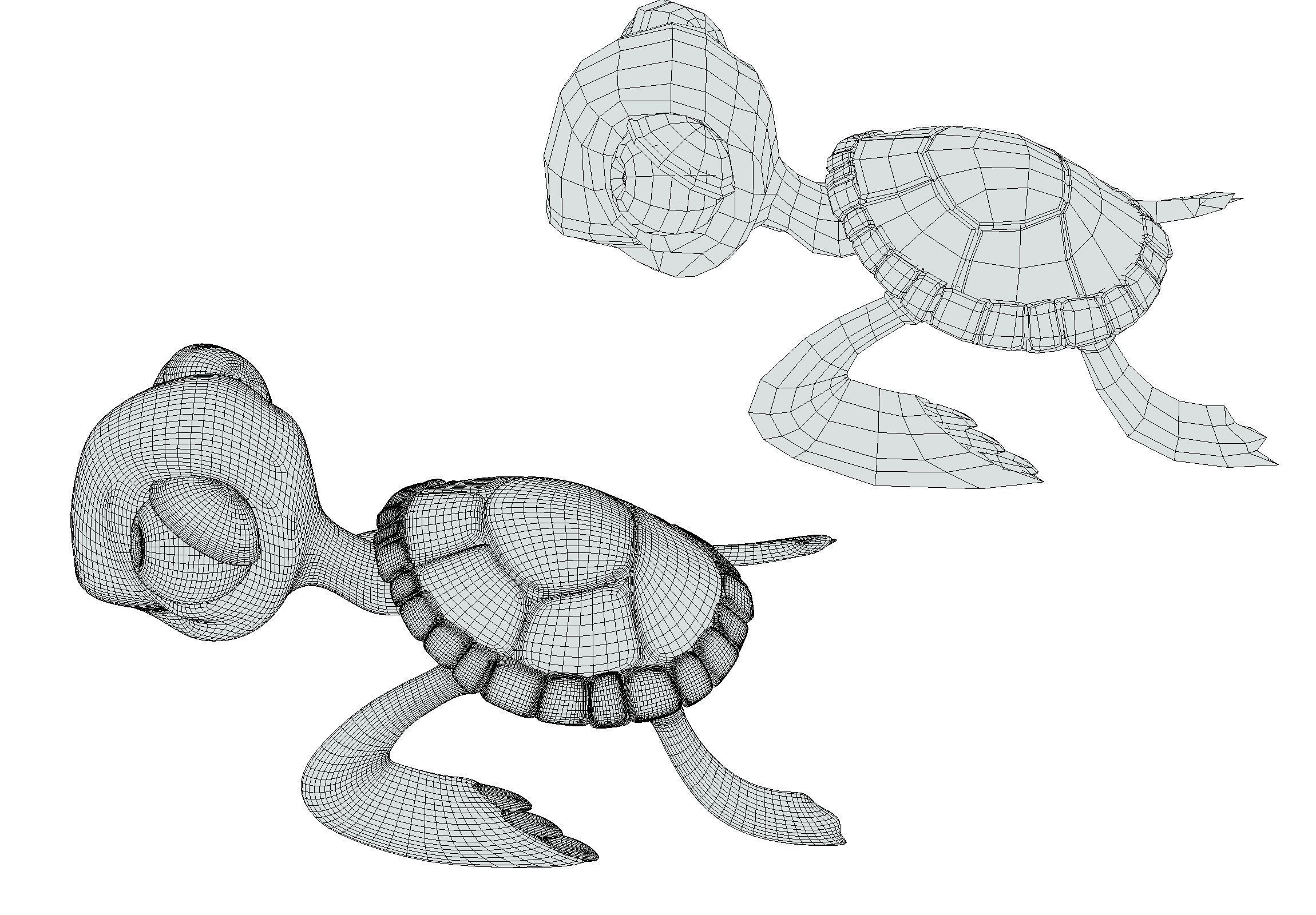 Hi-Poly Subdivision 3D Model Turtle Cartoon 3D model_19