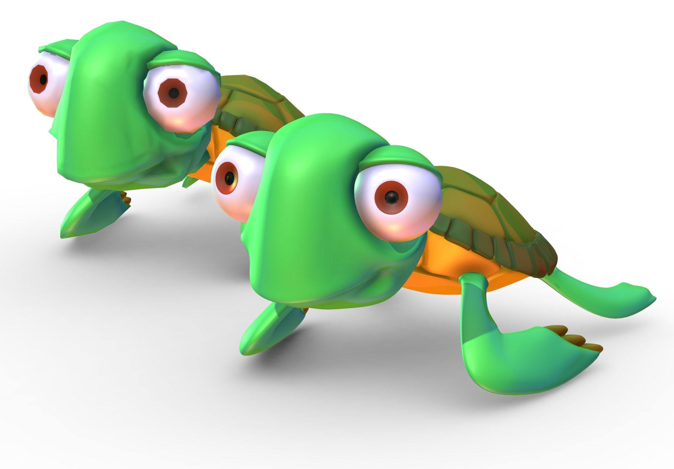 Hi-Poly Subdivision 3D Model Turtle Cartoon 3D model_1