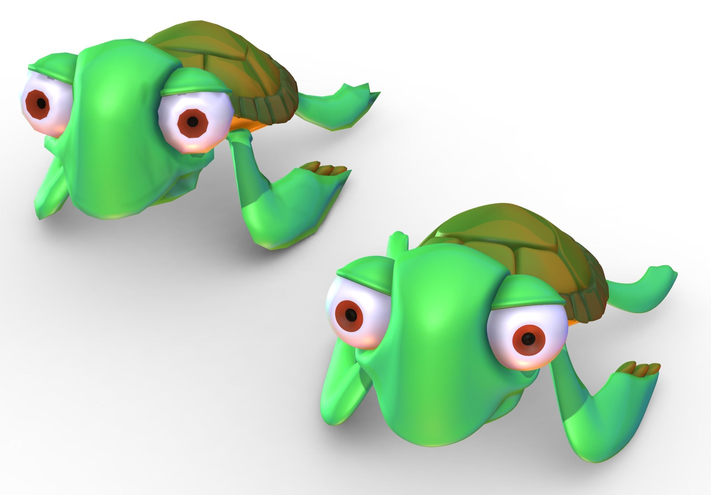 Hi-Poly Subdivision 3D Model Turtle Cartoon 3D model_7