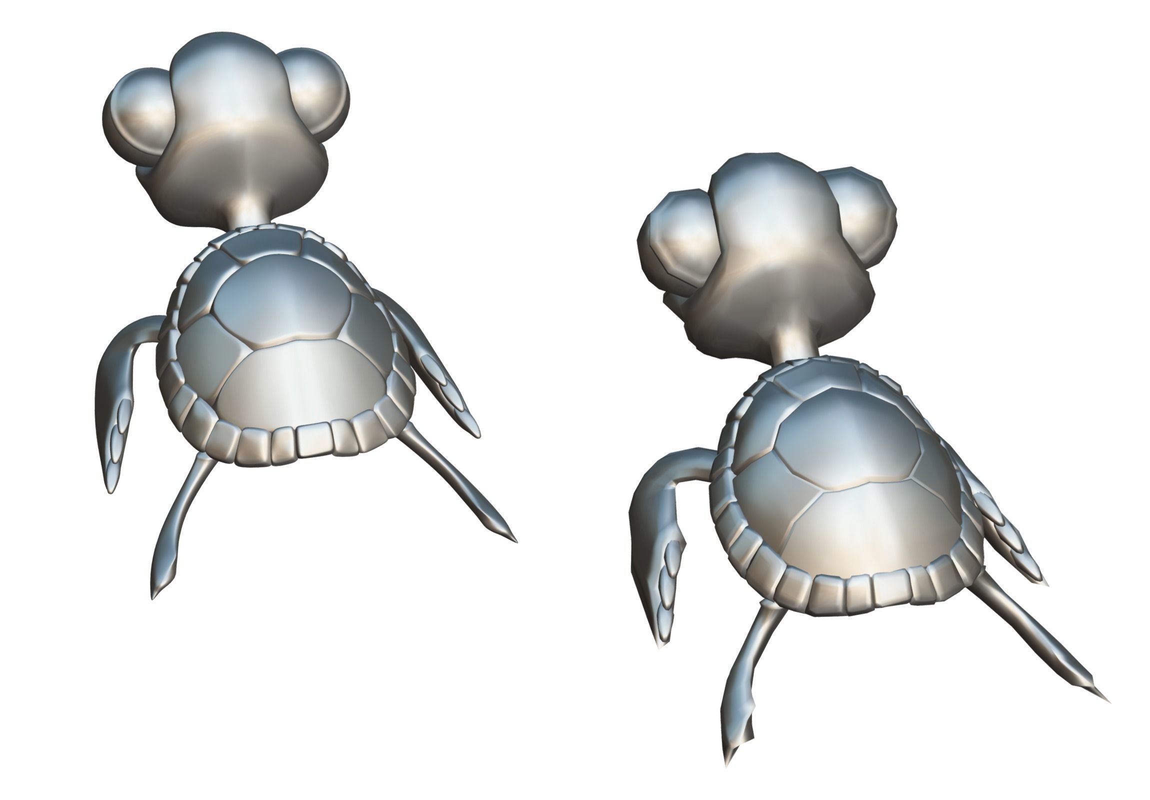 Hi-Poly Subdivision 3D Model Turtle Cartoon 3D model_16