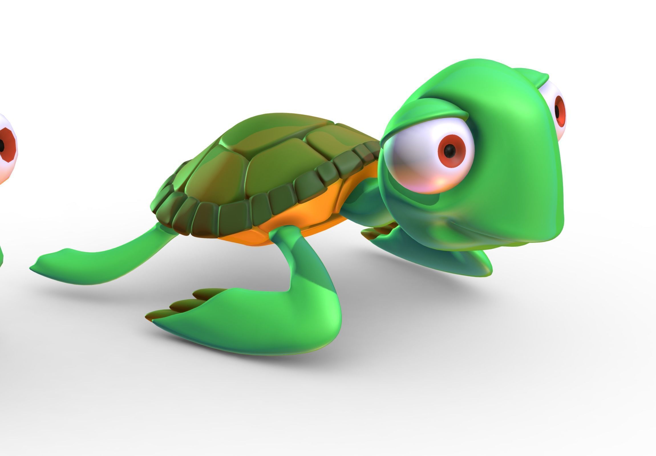 Hi-Poly Subdivision 3D Model Turtle Cartoon 3D model_9