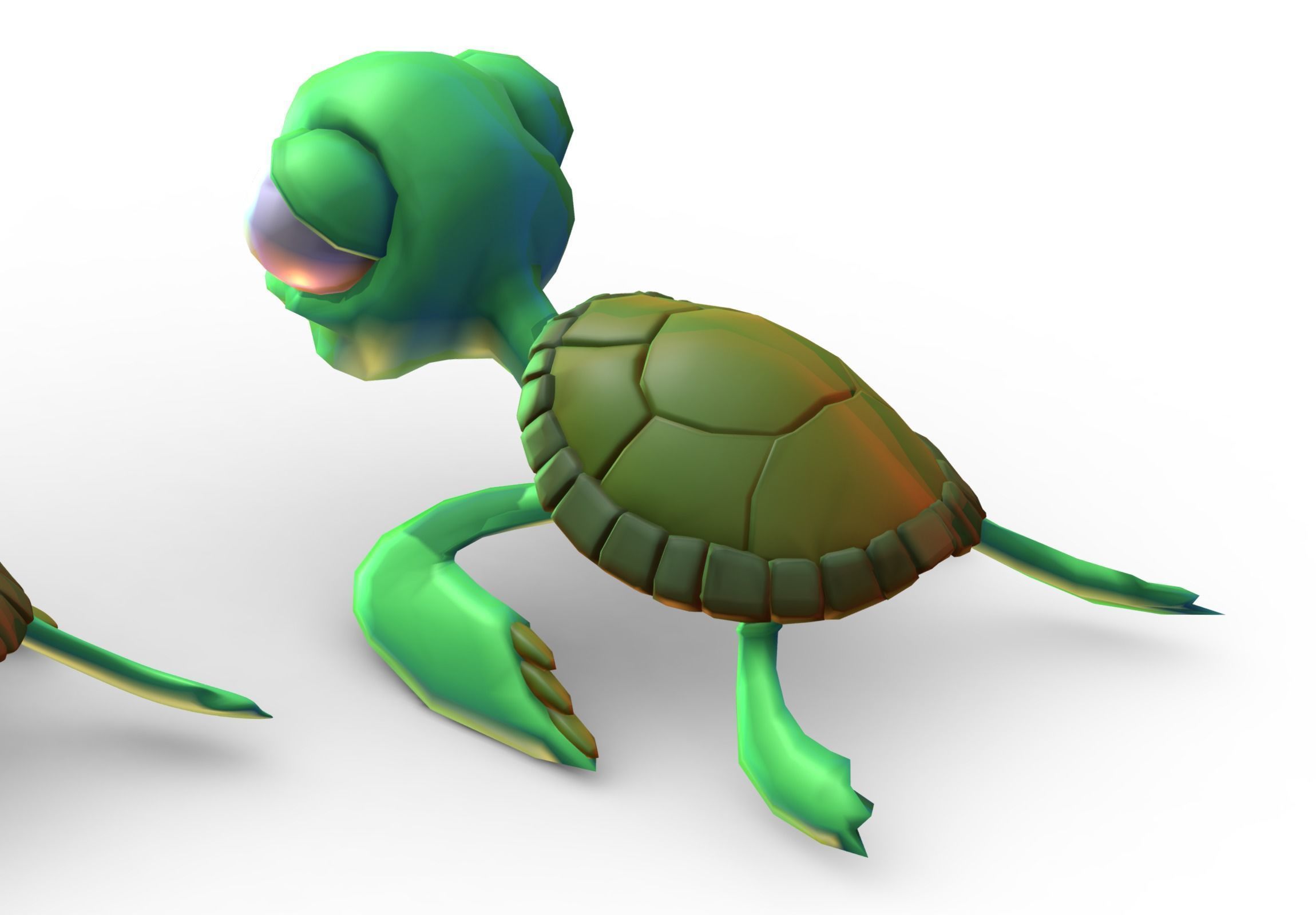 Hi-Poly Subdivision 3D Model Turtle Cartoon 3D model_4