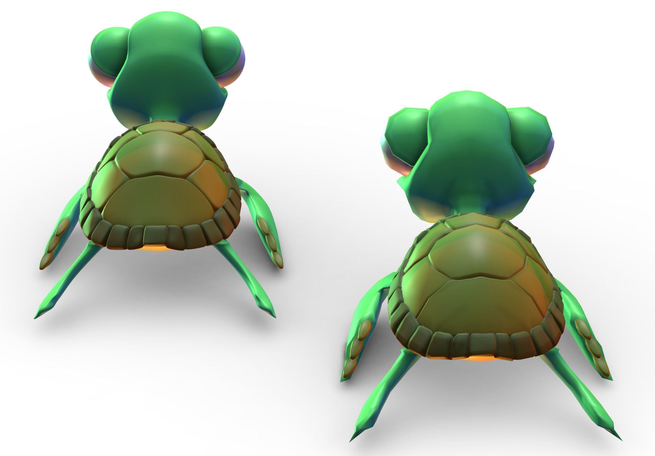 Hi-Poly Subdivision 3D Model Turtle Cartoon 3D model_5