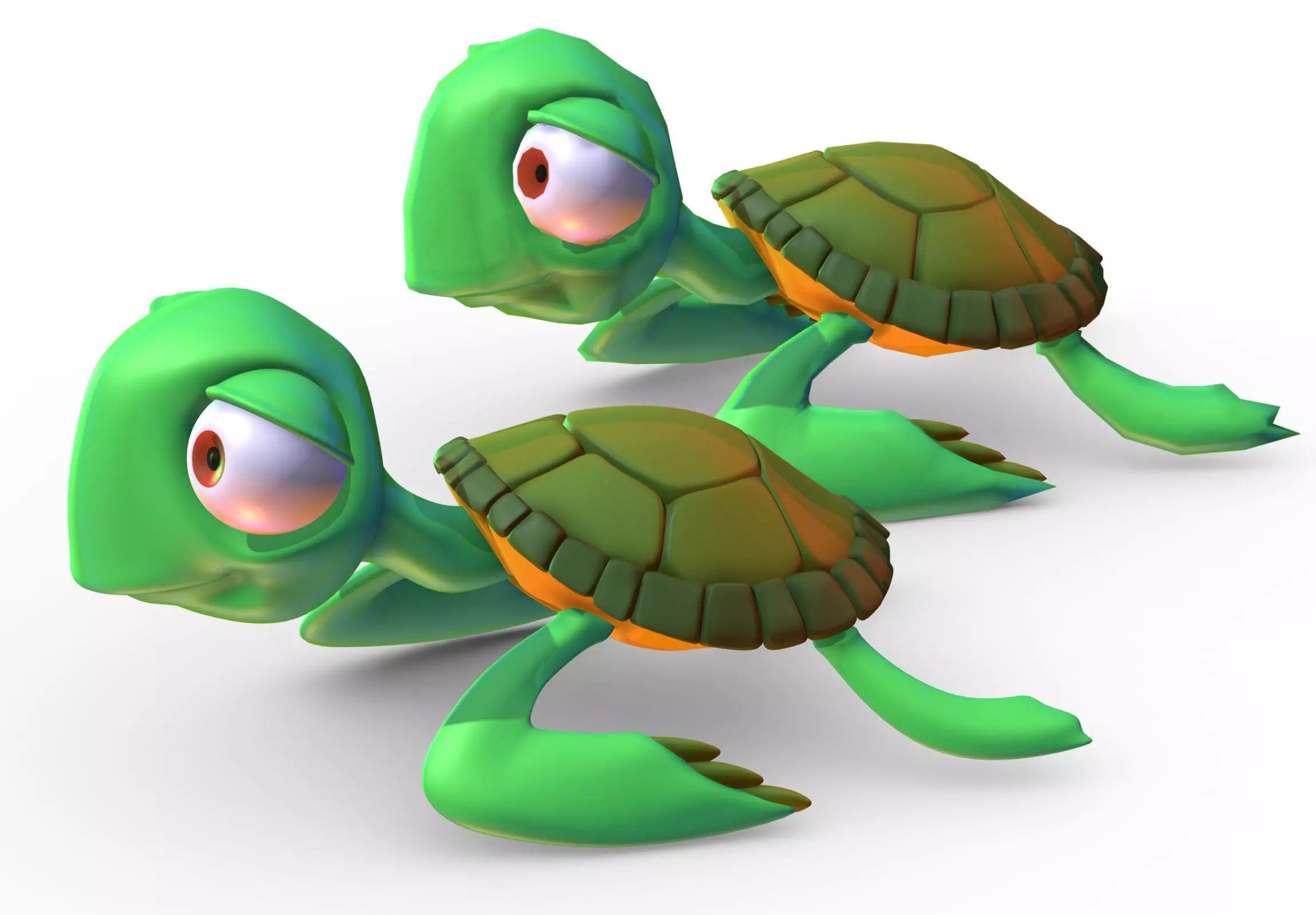 Hi-Poly Subdivision 3D Model Turtle Cartoon 3D model_0
