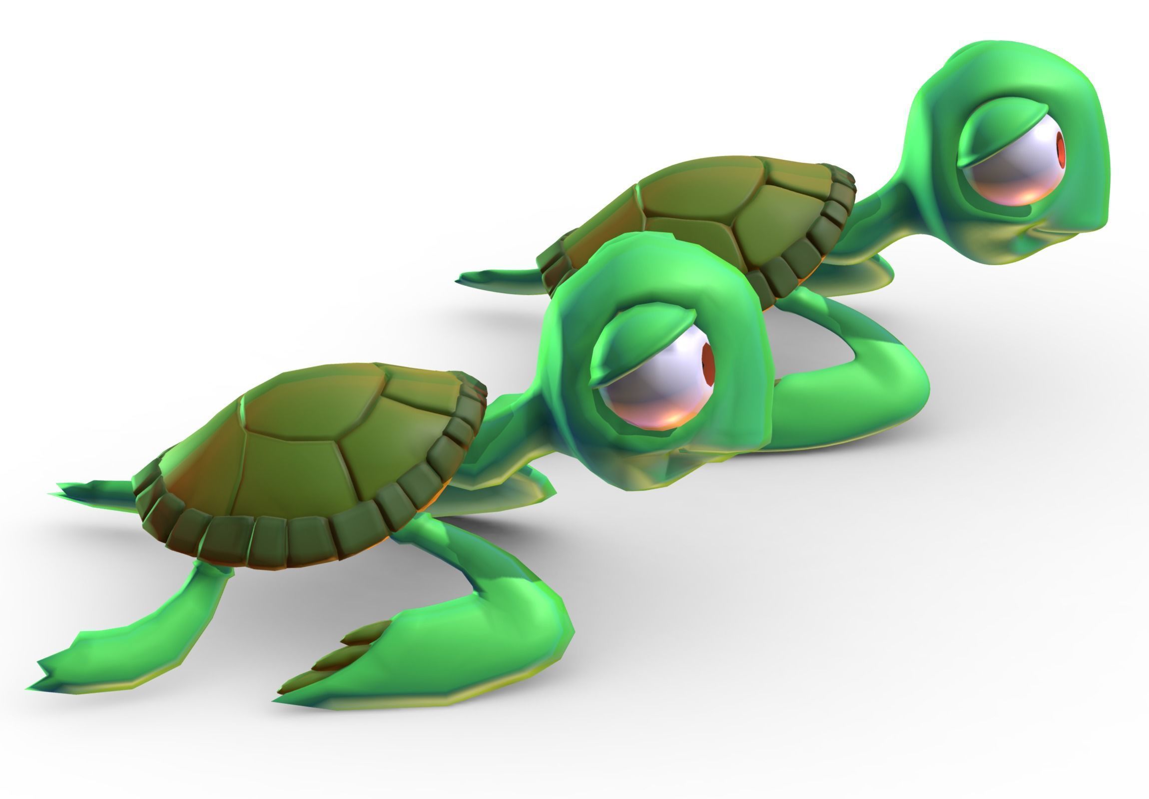 Hi-Poly Subdivision 3D Model Turtle Cartoon 3D model_8