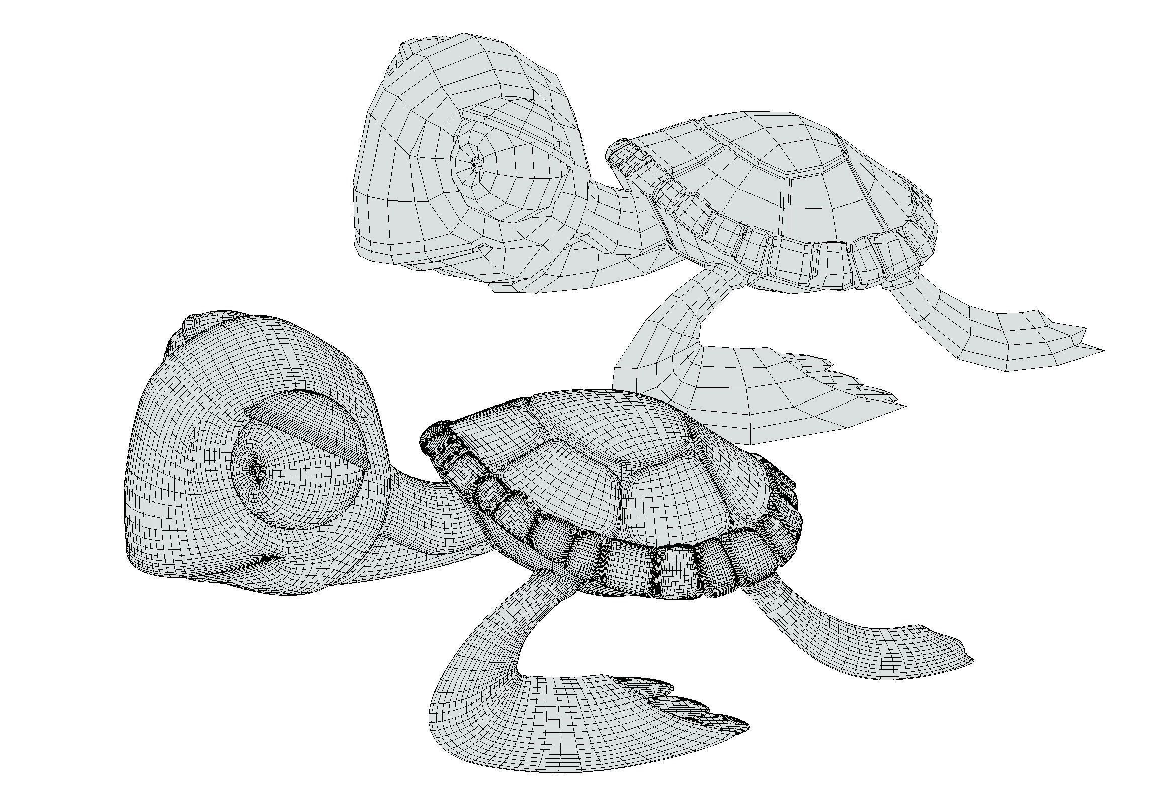 Hi-Poly Subdivision 3D Model Turtle Cartoon 3D model_18