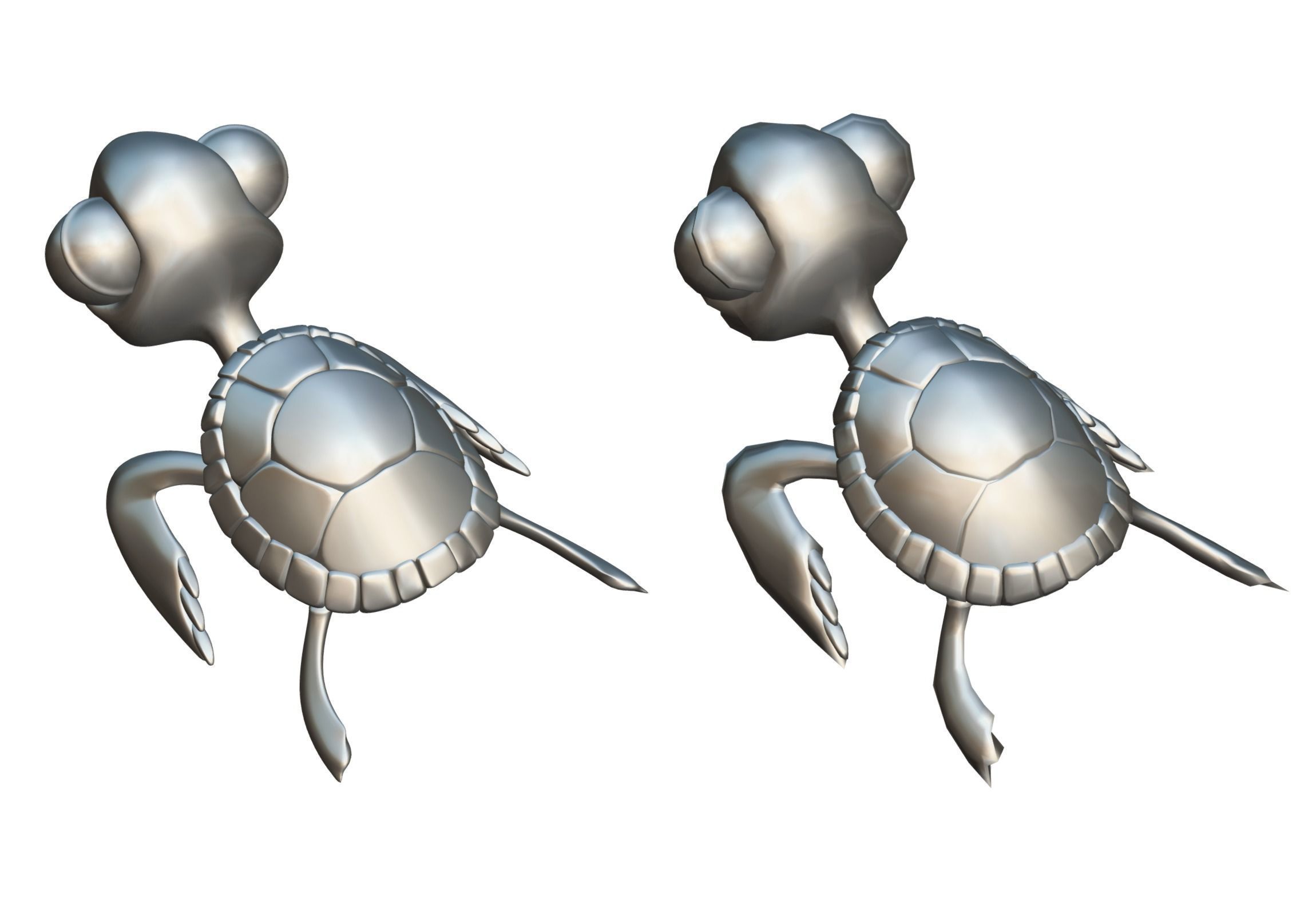 Hi-Poly Subdivision 3D Model Turtle Cartoon 3D model_17
