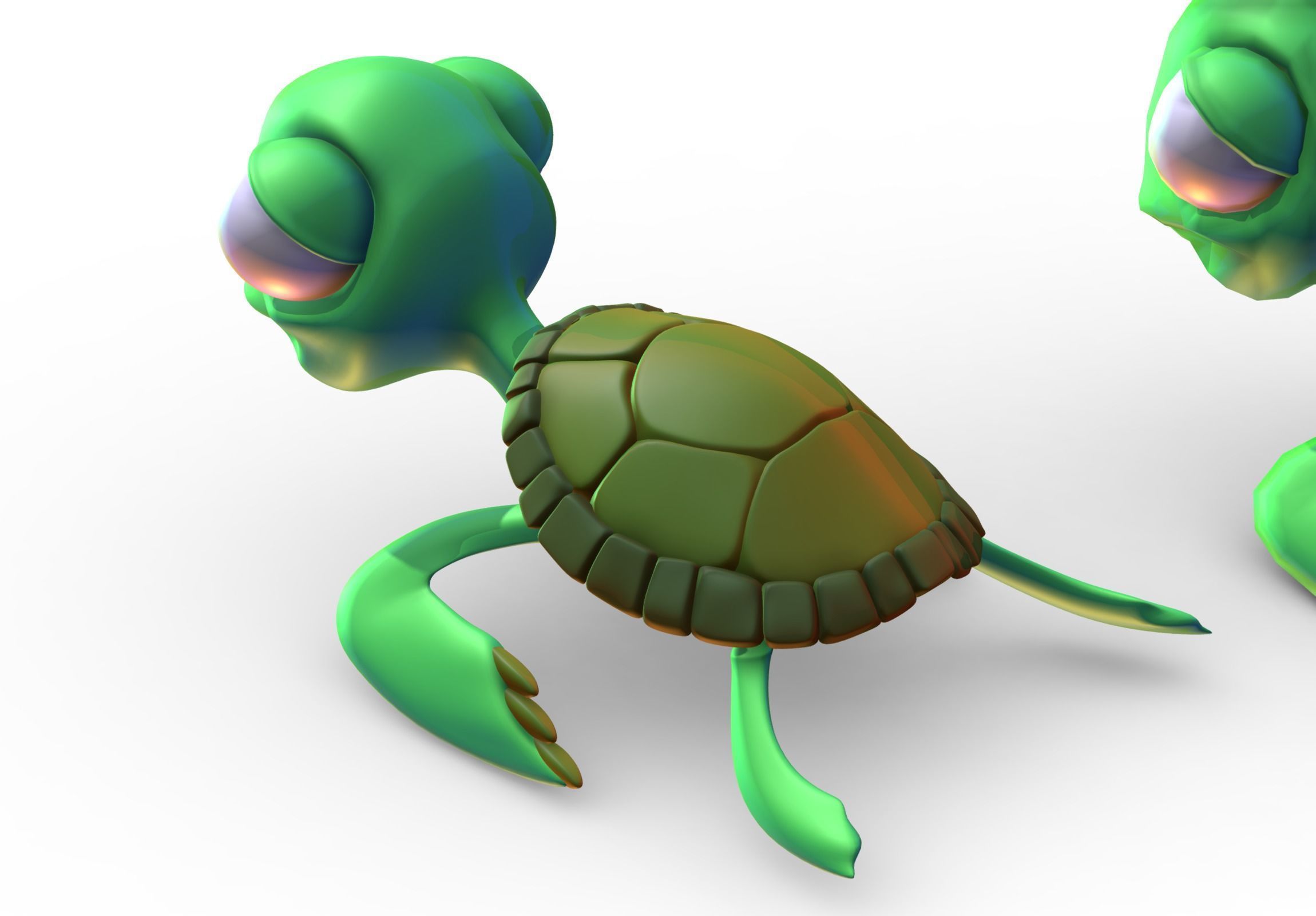 Hi-Poly Subdivision 3D Model Turtle Cartoon 3D model_3