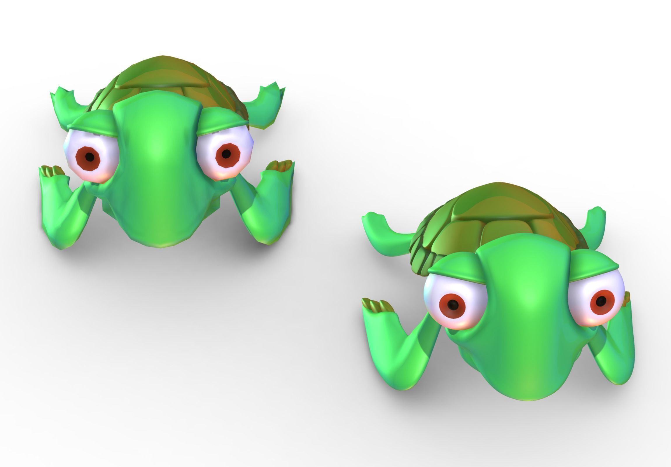Hi-Poly Subdivision 3D Model Turtle Cartoon 3D model_14