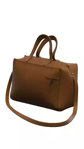 bag model duffel in tan leather 3D model