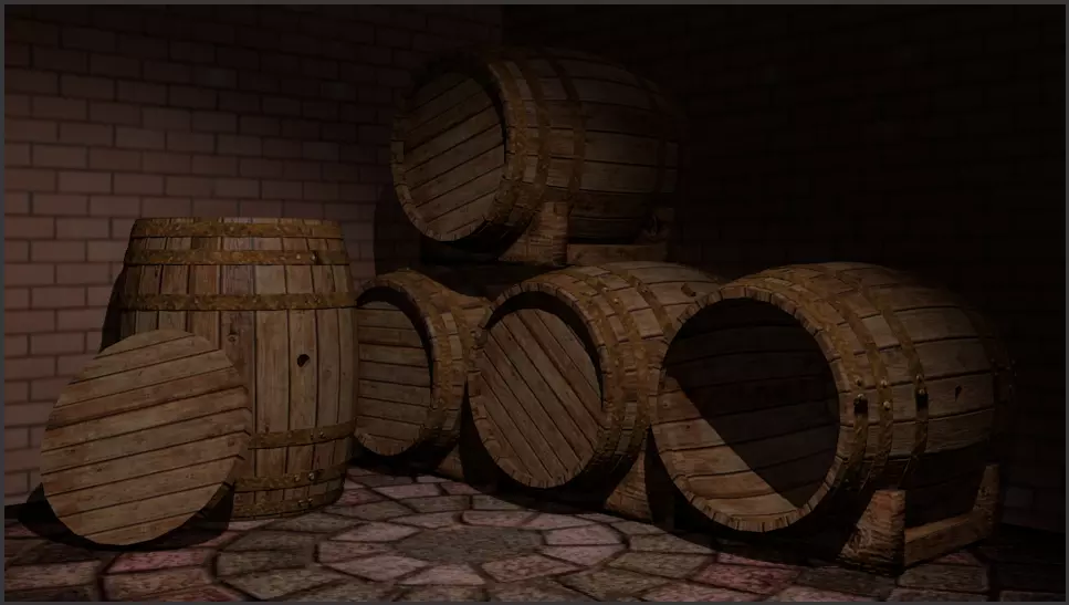 Barrel wooden barrels - wooden barrels 3D model_0