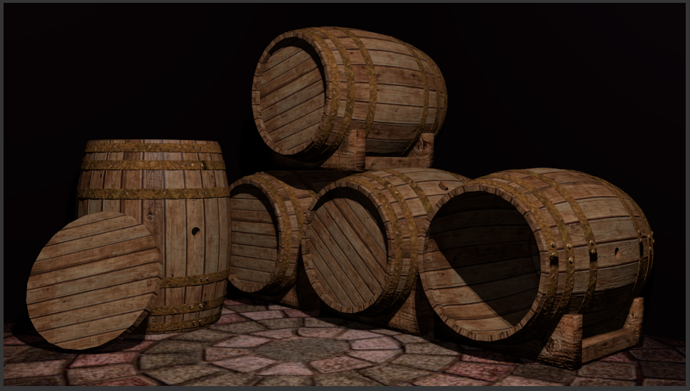 Barrel wooden barrels - wooden barrels 3D model_7