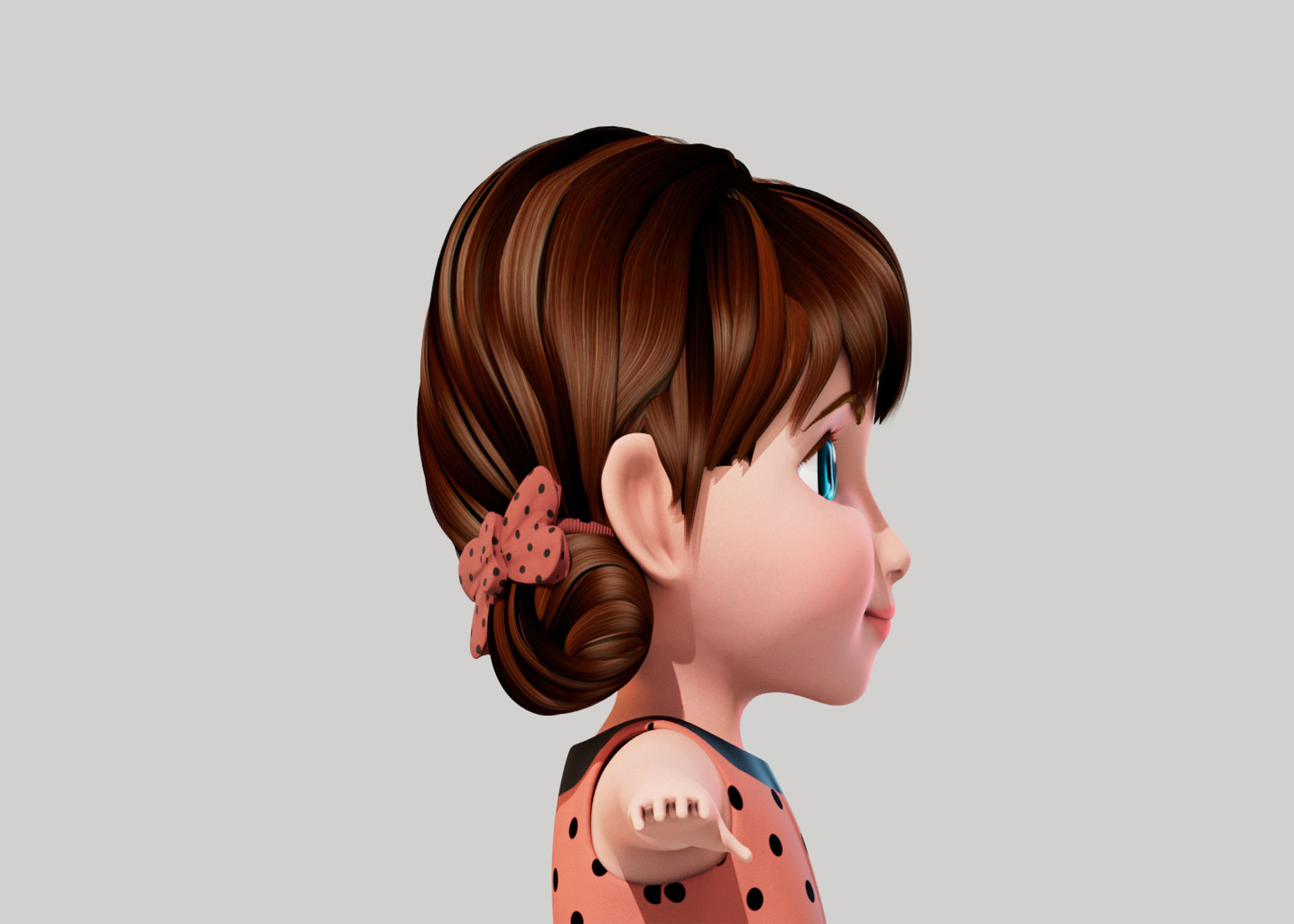Cartoon Girl SELENA 3D model_14