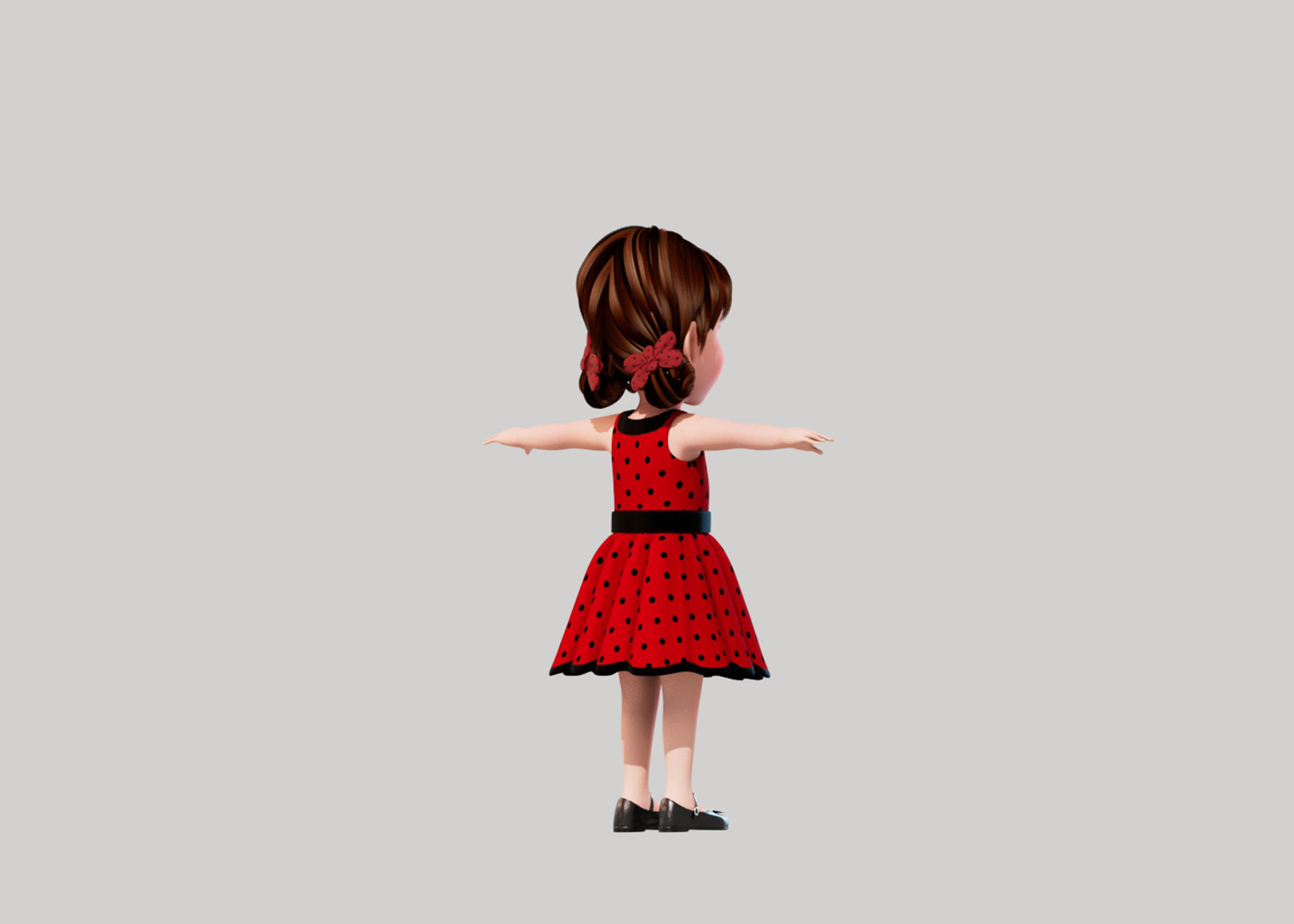 Cartoon Girl SELENA 3D model_7