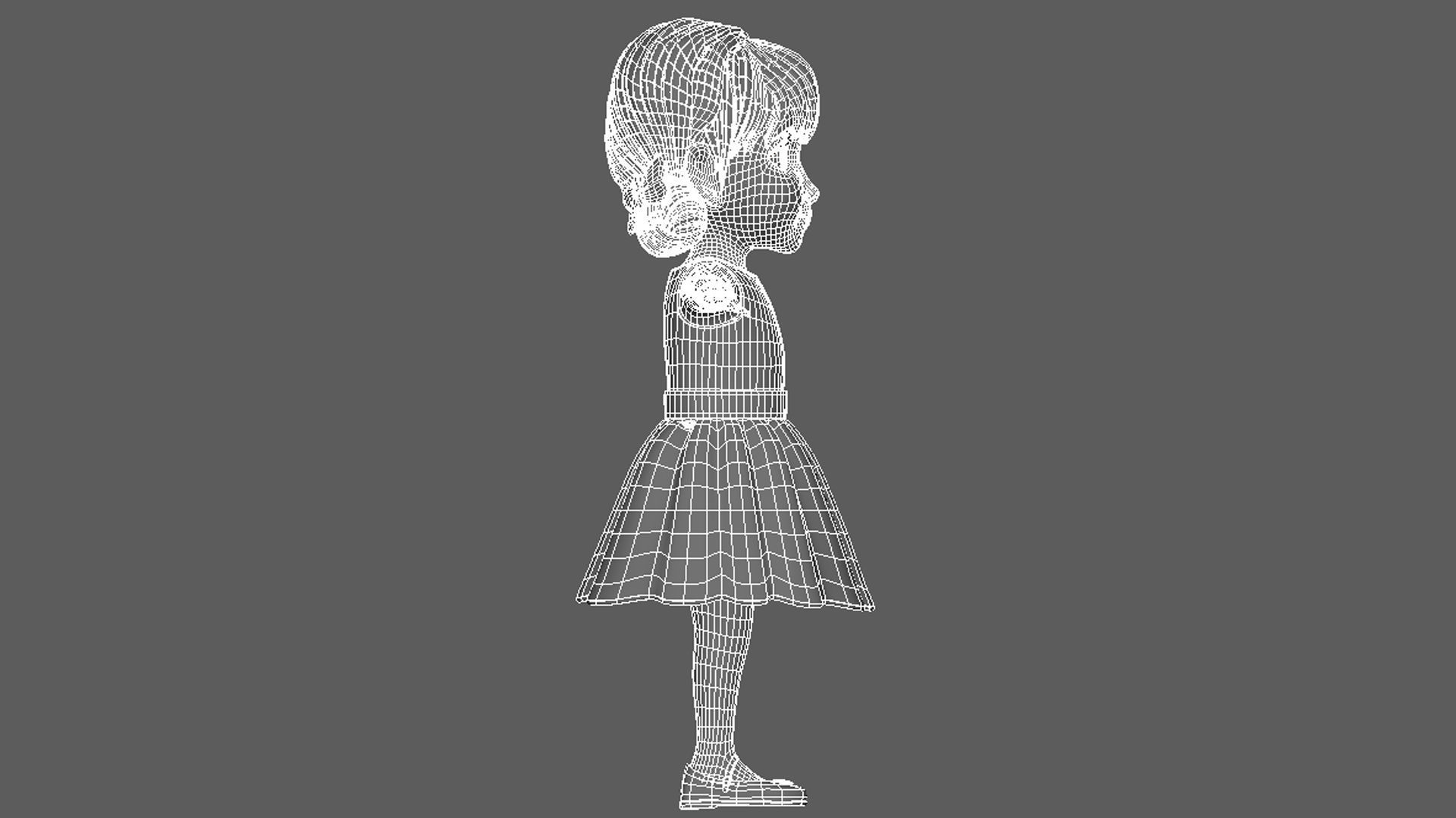 Cartoon Girl SELENA 3D model_17