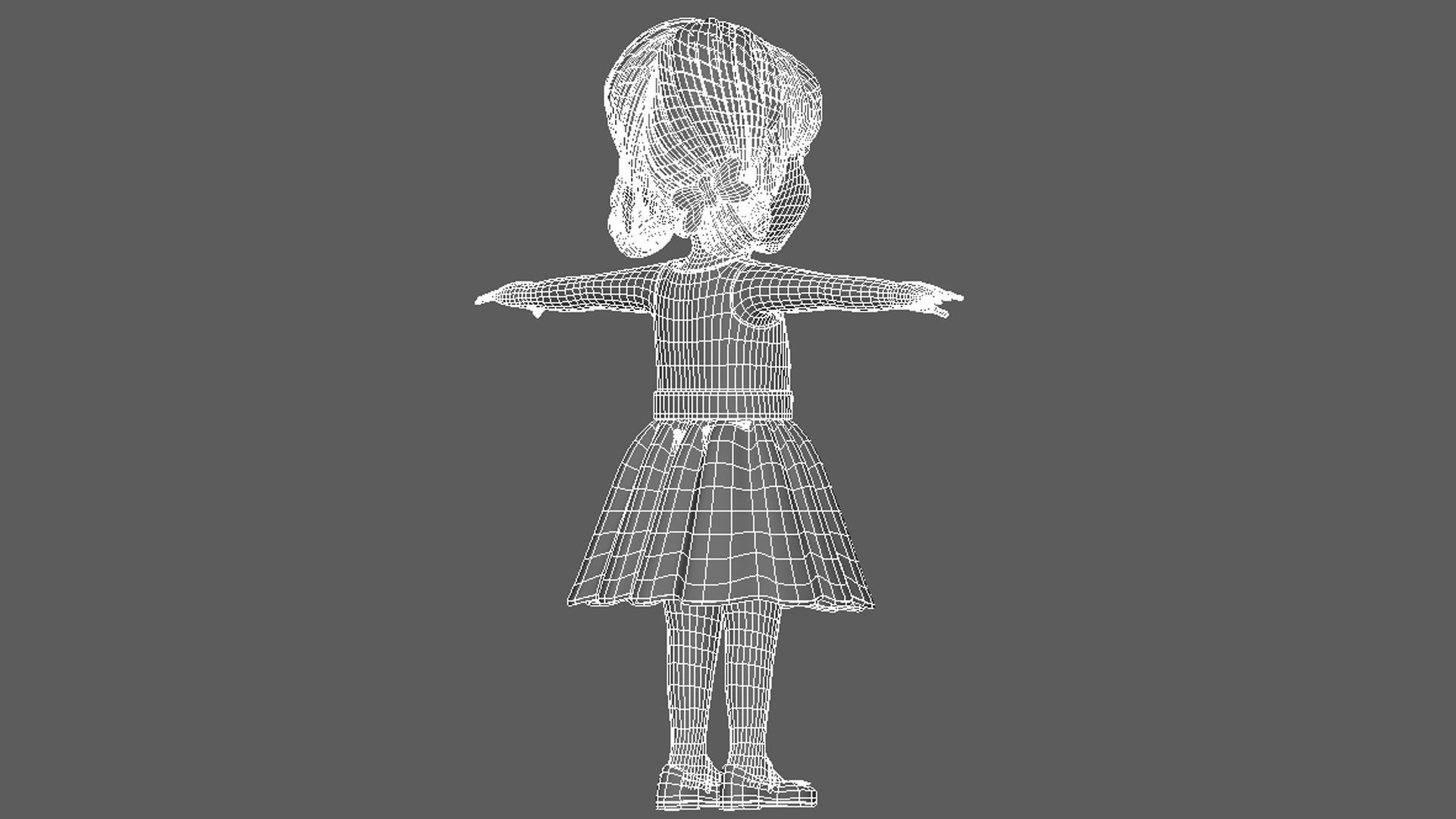Cartoon Girl SELENA 3D model_18