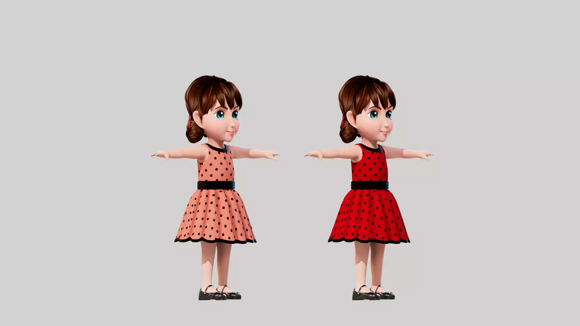 Cartoon Girl SELENA 3D model_0