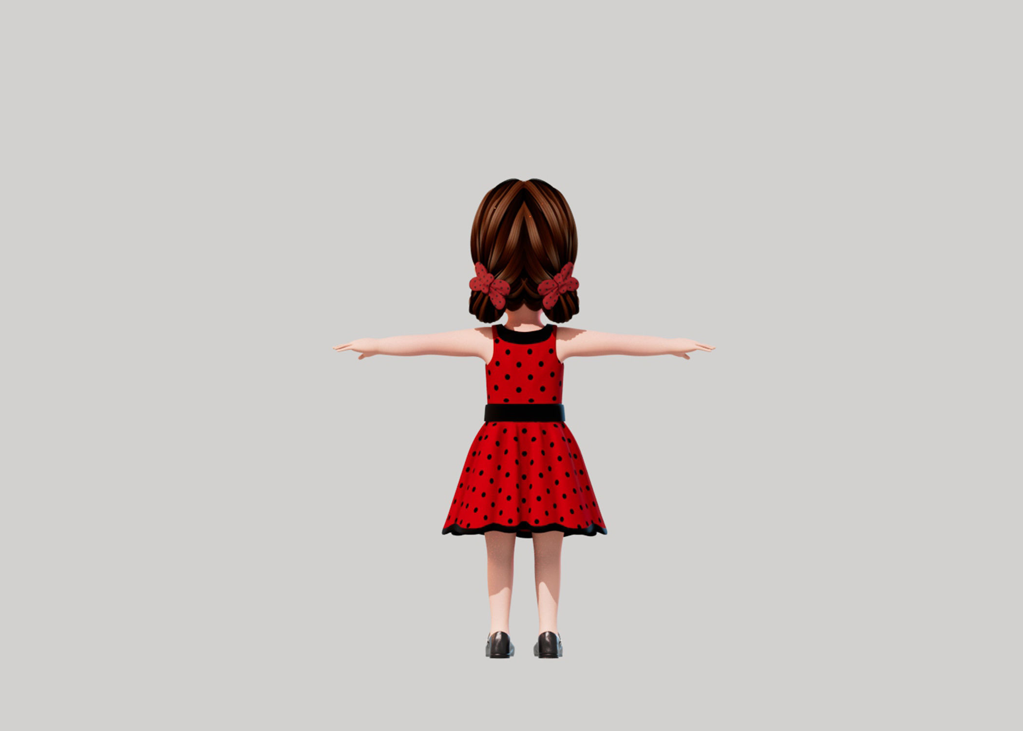 Cartoon Girl SELENA 3D model_9