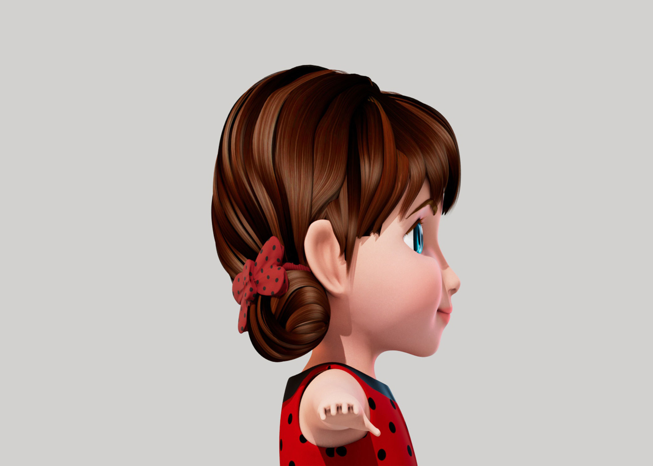 Cartoon Girl SELENA 3D model_13