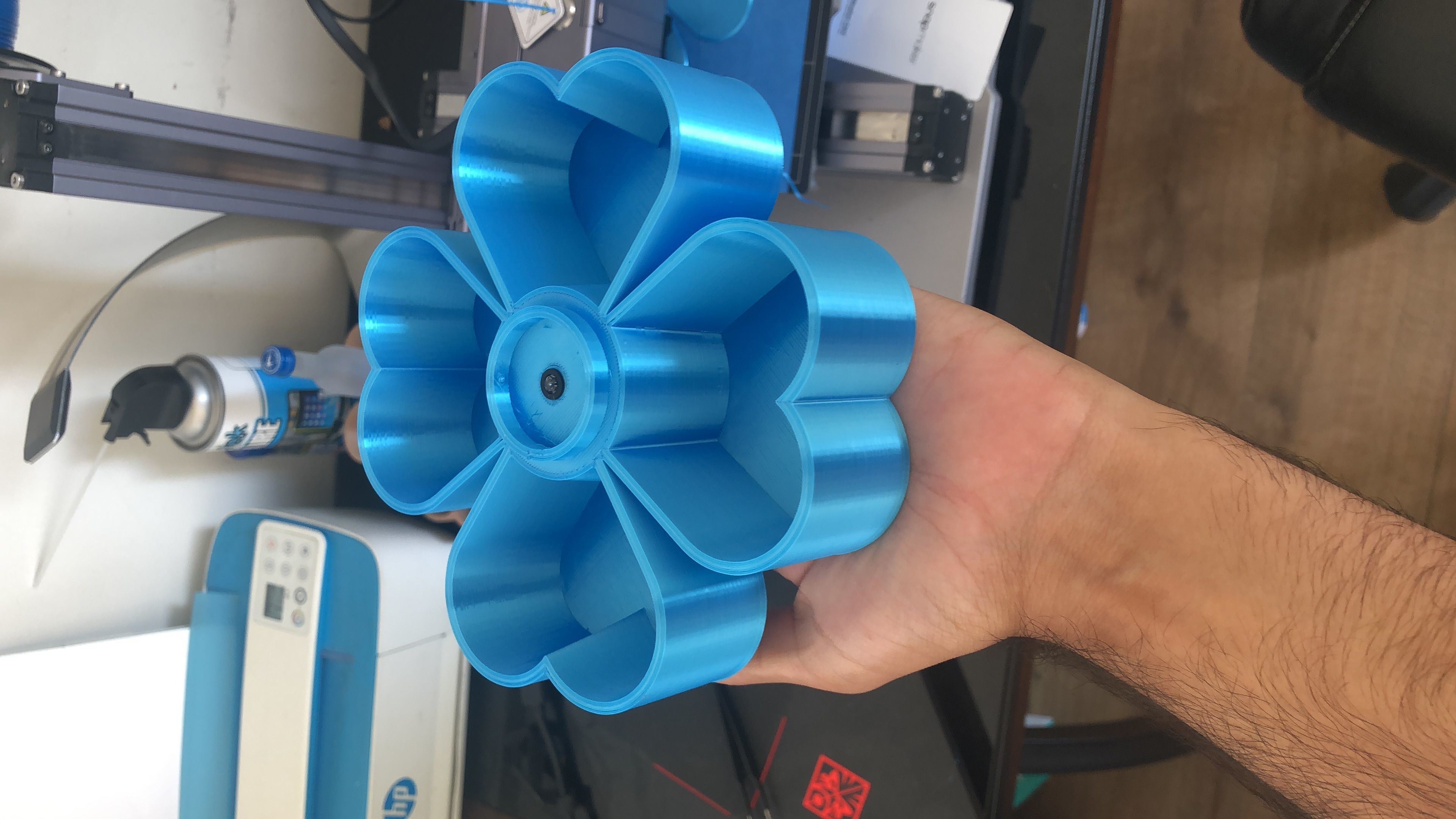 FOUR - LEAF CLOVER SNACK TRAY MINI BOTTLE LED HOLDER 3D print model_3