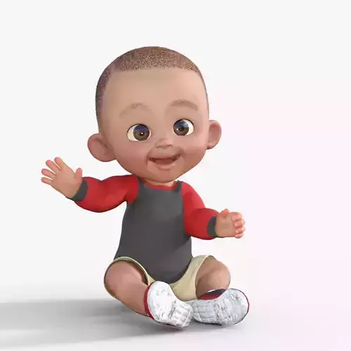 Cartoon Baby Rigged