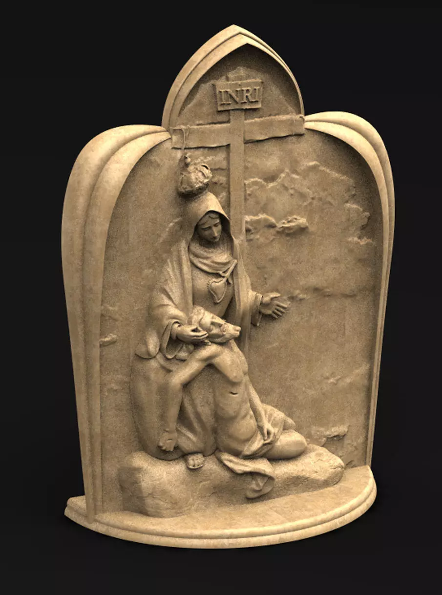 Jesus and Maria 3D model_0