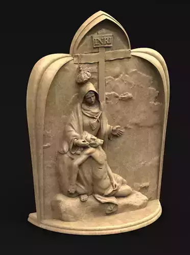 Jesus and Maria 3D model