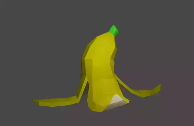 Low Poly Banana Peel 3D model