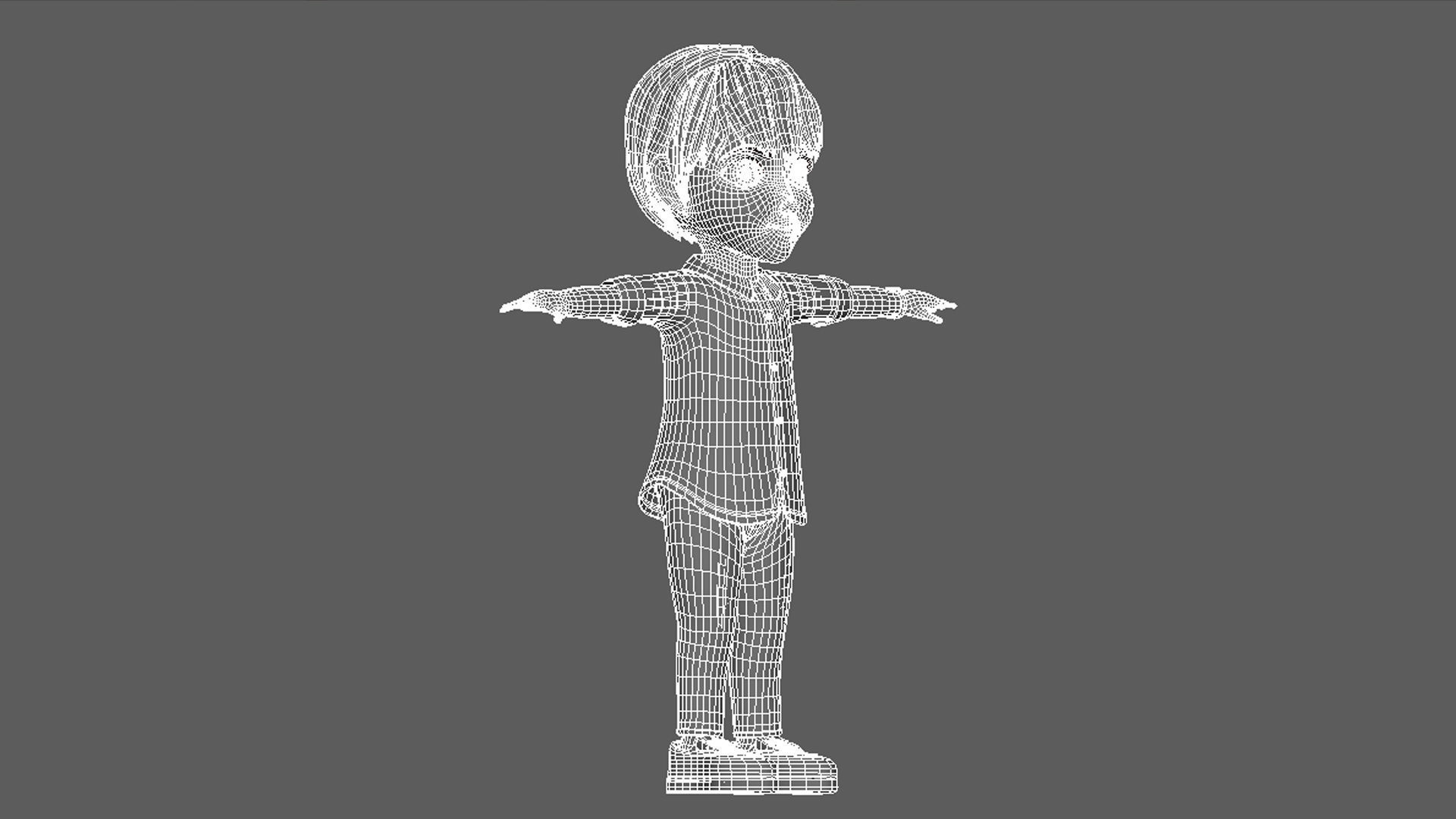 Cartoon Boy Sam 3D model_16