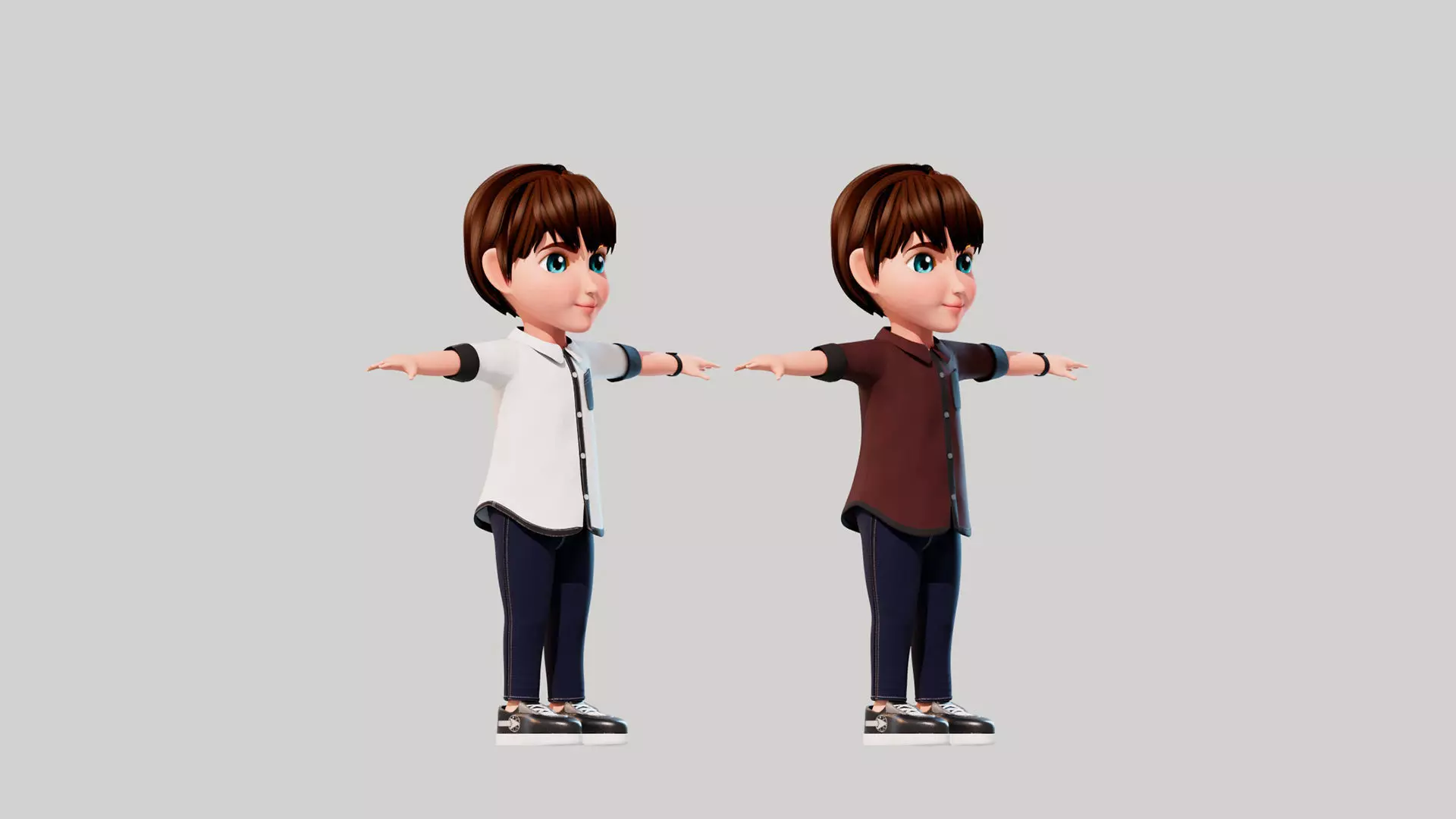 Cartoon Boy Sam 3D model_0