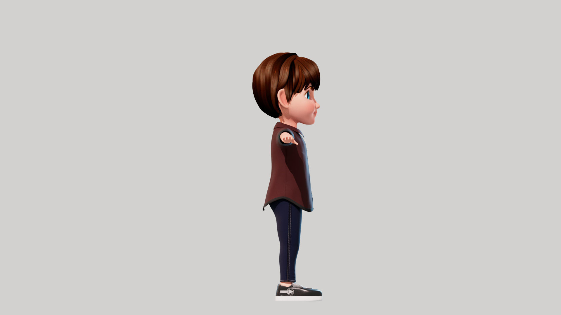 Cartoon Boy Sam 3D model_5