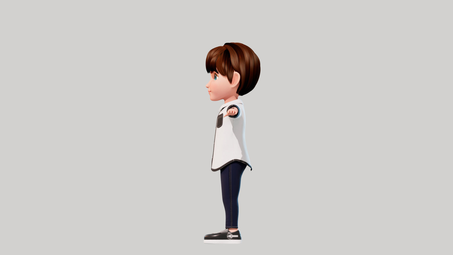 Cartoon Boy Sam 3D model_6