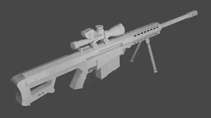 Sniper rifle gun 3d model