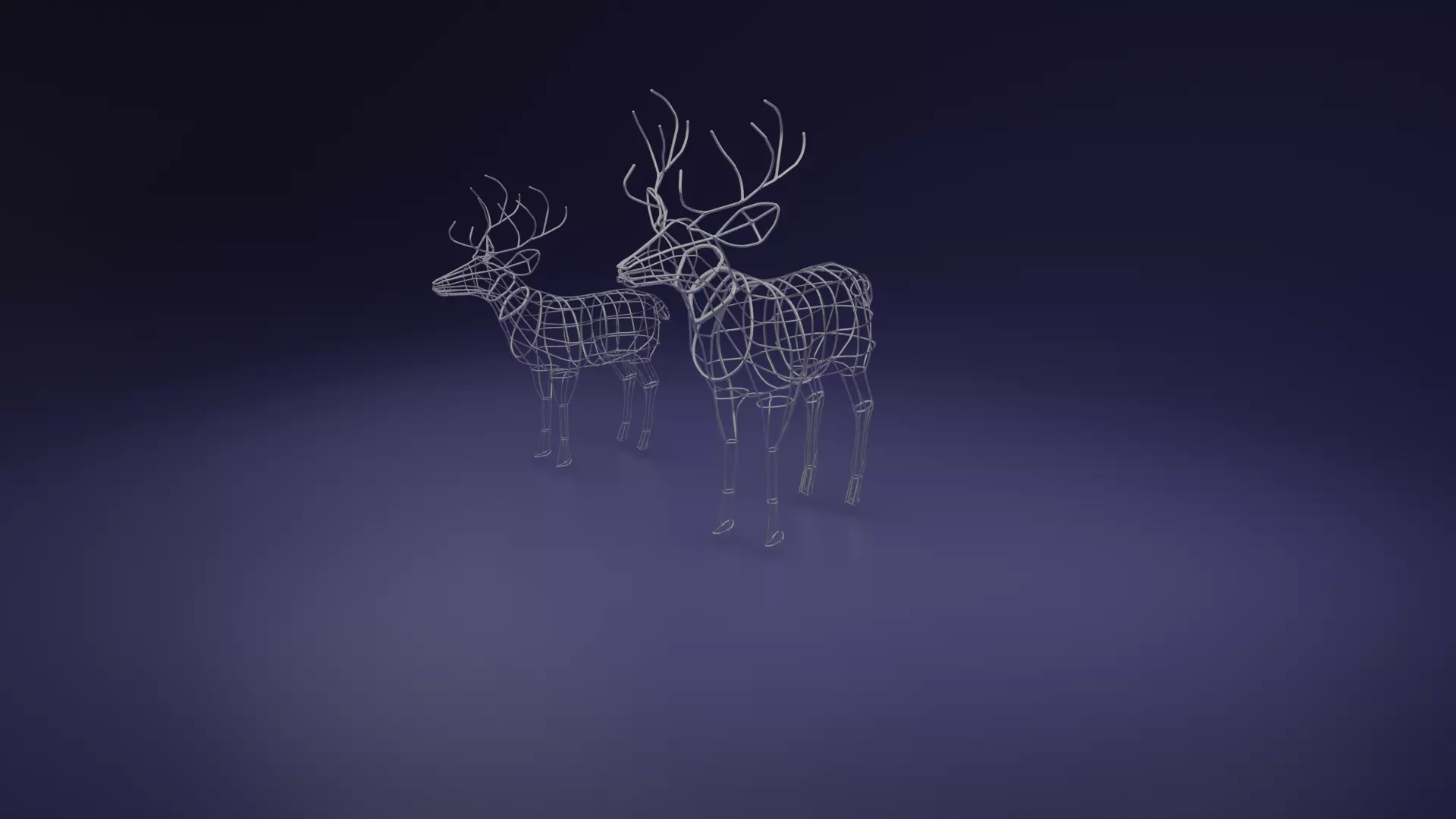 Wire deer 3D model_0