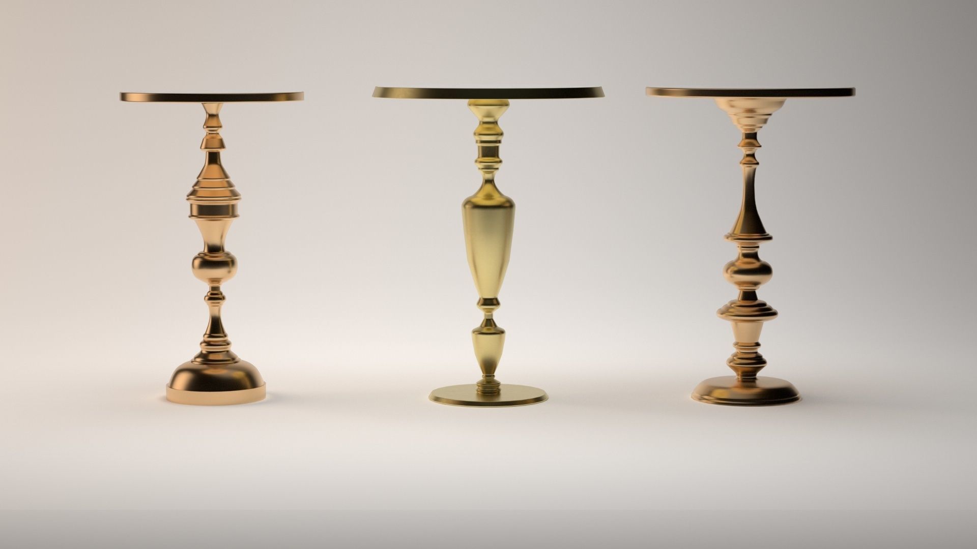 Vintage Table Collection 1 3D model_1