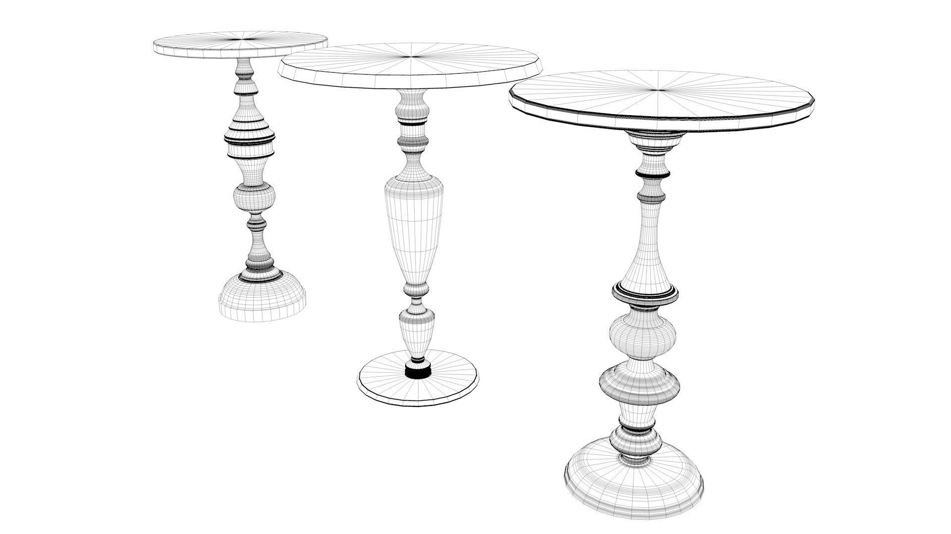 Vintage Table Collection 1 3D model_11