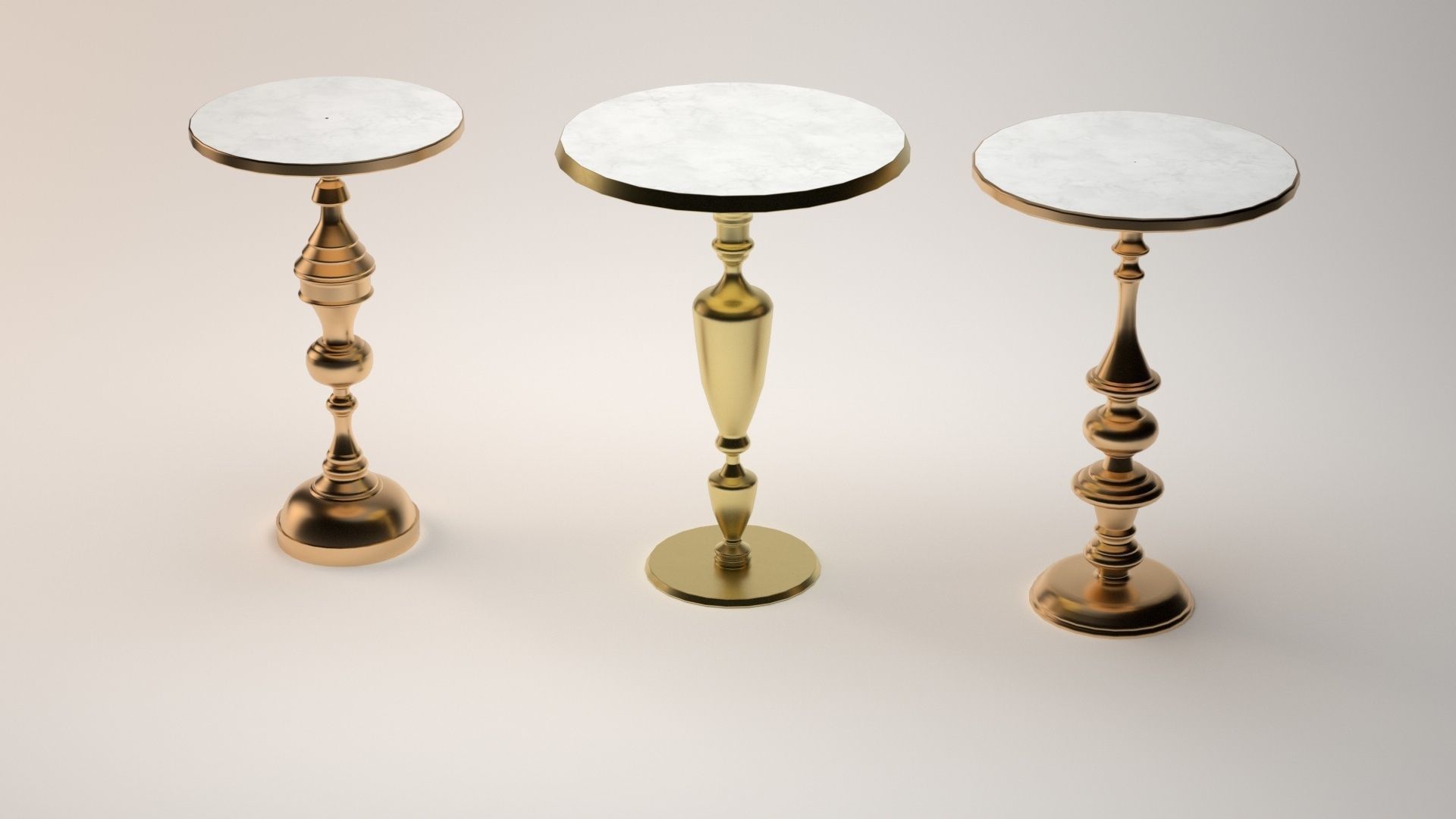 Vintage Table Collection 1 3D model_3