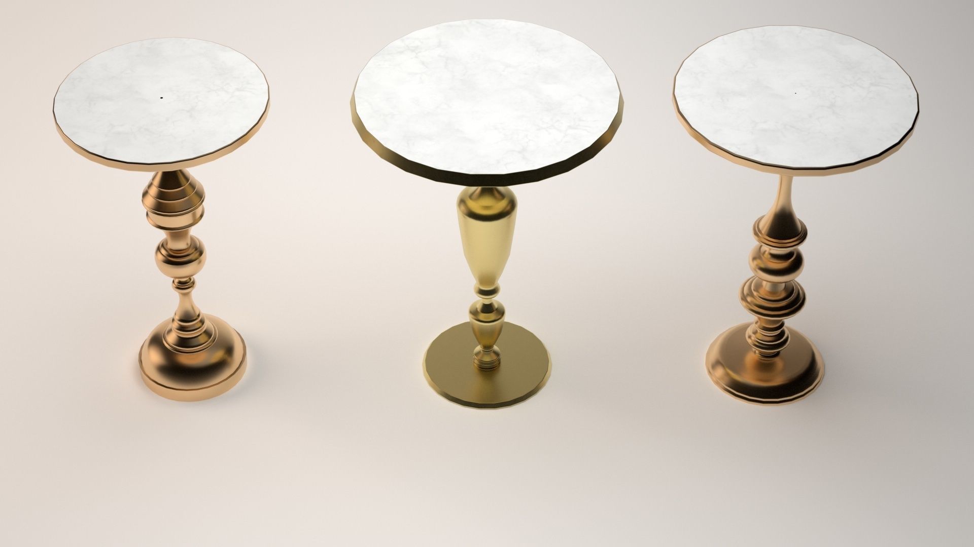 Vintage Table Collection 1 3D model_4