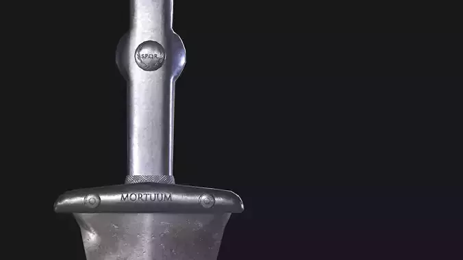 The Roman dagger Pugio Mortuum Low-poly 3D model