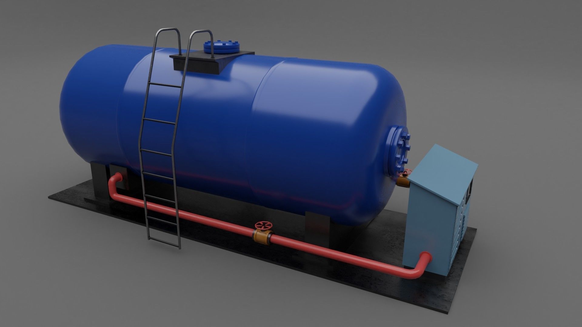 Abandoned Liquid Storage Low-poly 3D model_8