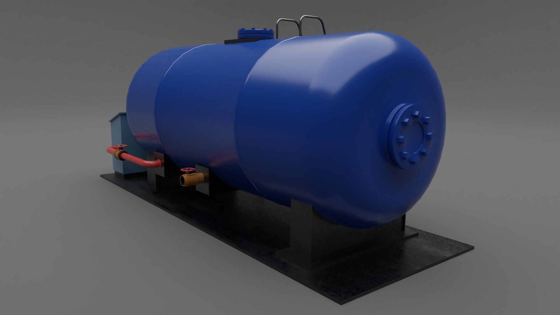 Abandoned Liquid Storage Low-poly 3D model_9