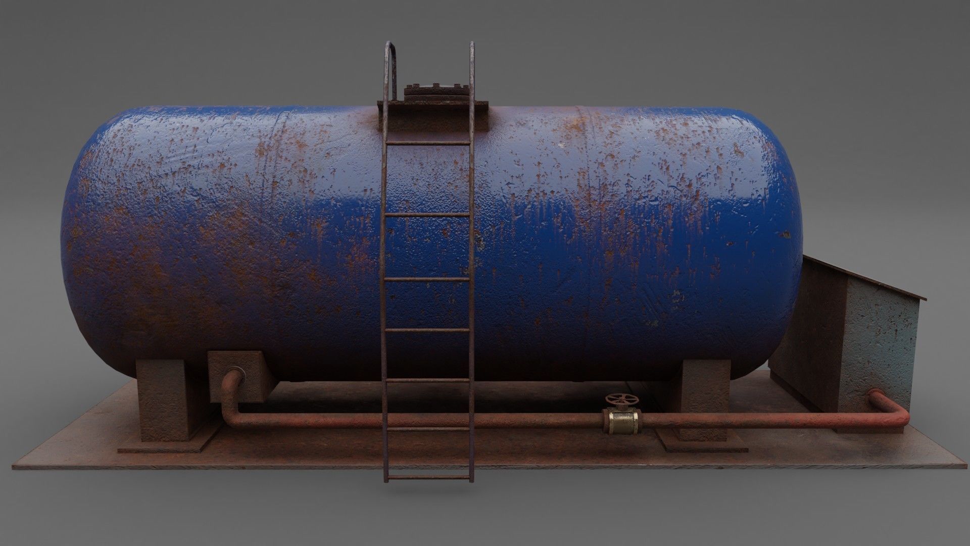 Abandoned Liquid Storage Low-poly 3D model_4