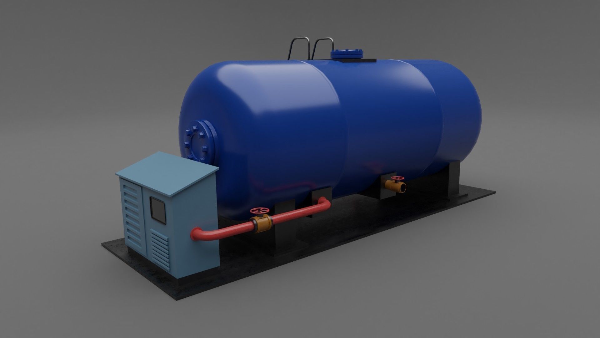 Abandoned Liquid Storage Low-poly 3D model_7