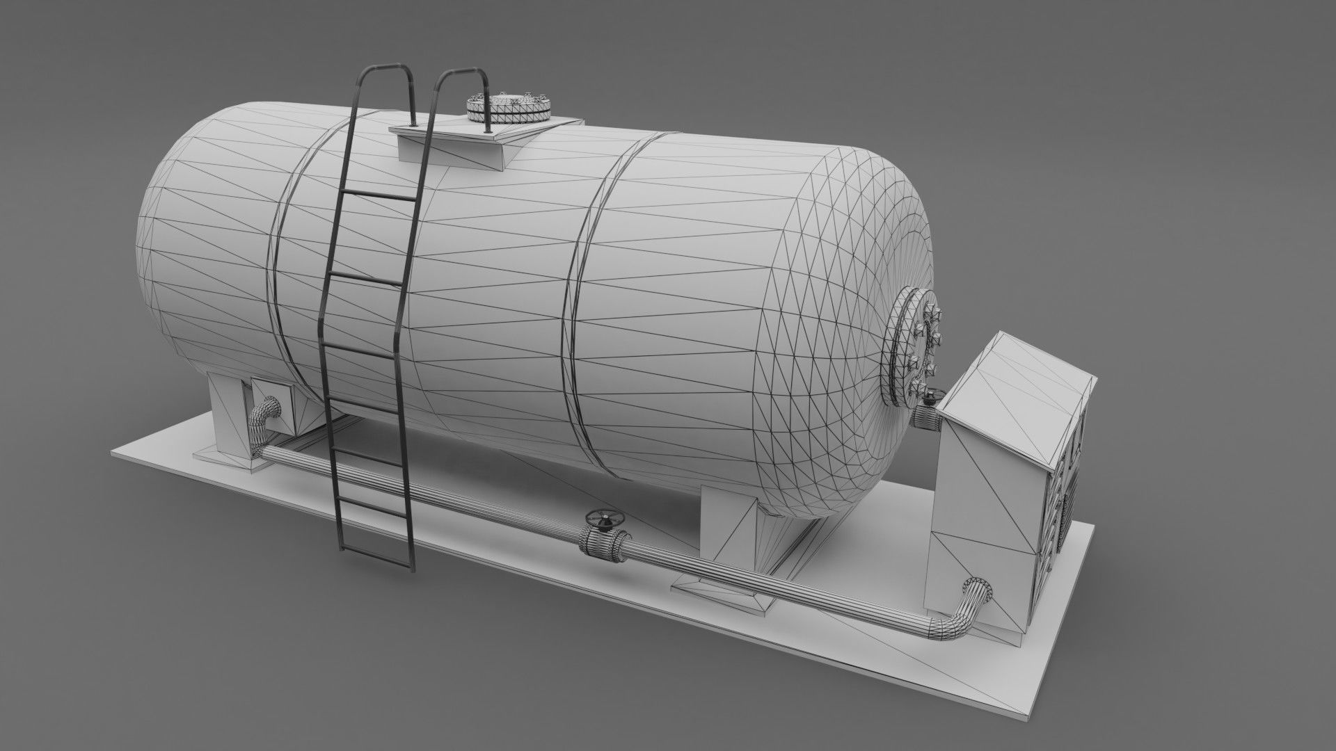 Abandoned Liquid Storage Low-poly 3D model_13